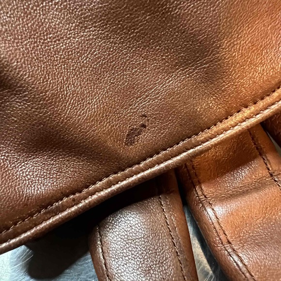 Gabriele Strehle Brown Leather Dress Womens Size 7 Gloves - Picture 4 of 7